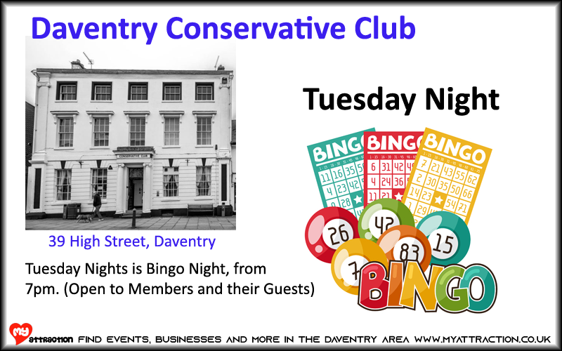 Bingo Daventry Conservative Club